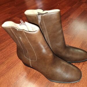 Journee Collection Brown Ankle Booties